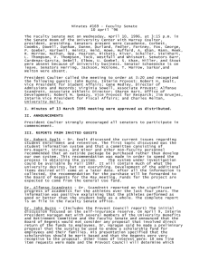 Minutes #169 - Faculty Senate 10 April '96