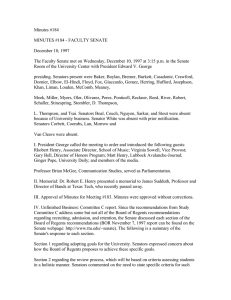 Minutes #184  MINUTES #184 - FACULTY SENATE December 10, 1997