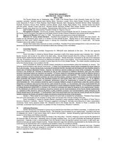 TEXAS TECH UNIVERSITY MINUTES #198 - FACULTY SENATE MAY 5, 1999