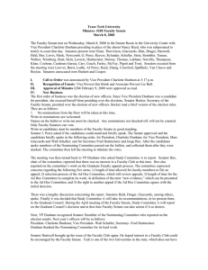 Texas Tech University Minutes- #205 Faculty Senate March 8, 2000