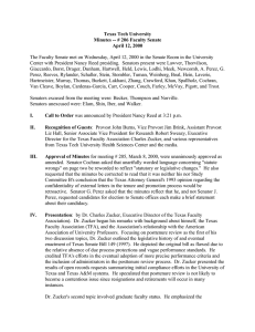 Texas Tech University Minutes -- # 206 Faculty Senate April 12, 2000