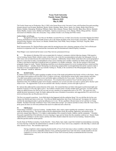 Texas Tech University Faculty Senate Meeting Minutes #225 May 8, 2002