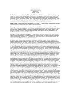 Texas Tech University Faculty Senate Meeting Meeting #231 February 12, 2003