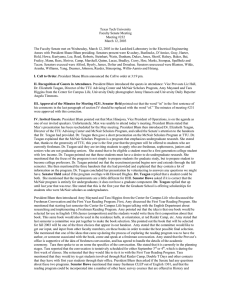 Texas Tech University Faculty Senate Meeting Meeting #232 March 12, 2003