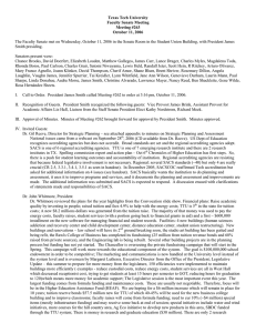 Texas Tech University Faculty Senate Meeting Meeting #263 October 11, 2006