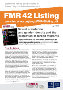 FMR 42 Listing  Sexual orientation