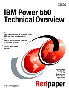 IBM Power 550 Technical Overview Front cover