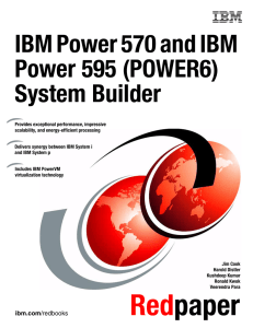 IBM Power 570 and IBM Power 595 (POWER6) System Builder Front cover