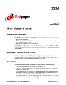 Red paper IBM i Network Install Introduction / Overview