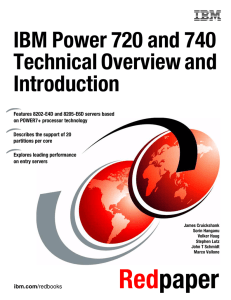 IBM Power 720 and 740 Technical Overview and Introduction Front cover
