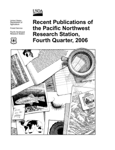 Recent Publications of the Pacific Northwest Research Station, Fourth Quarter, 2006