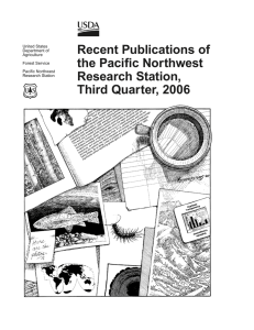 Recent Publications of the Pacific Northwest Research Station, Third Quarter, 2006