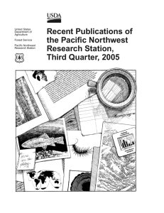 Recent Publications of the Pacific Northwest Research Station, Third Quarter, 2005