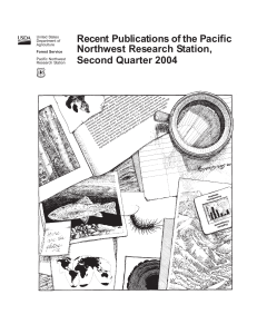 Recent Publications of the Pacific Northwest Research Station, Second Quarter 2004 United States