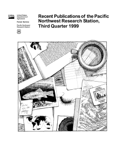 Recent Publications of  the Pacific Northwest Research Station, Third Quarter 1999