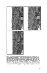 Figure 16—Evaluation of a 35mm lens on a 35mm camera... a meter board to emphasize a topic. This is a...