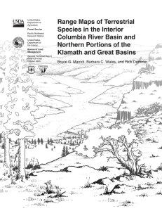 Range Maps of Terrestrial Species in the Interior Columbia River Basin and