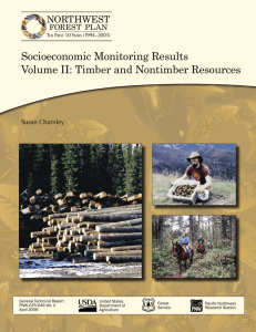 socioeconomic Monitoring results Volume II: timber and Nontimber resources Northwest Forest PlaN