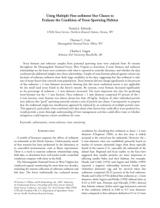 Using Multiple Fine-sediment Size Classes to Pamela J. Edwards Thomas C. Cain