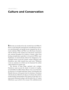 Culture and Conservation B