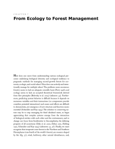 From Ecology to Forest Management H