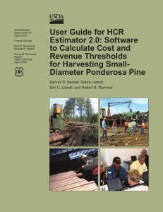 User Guide for HCR Estimator 2.0: Software to Calculate Cost and Revenue Thresholds