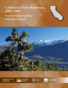 California’s Forest Resources, 2001–2005 Five-Year Forest Inventory and Analysis Report