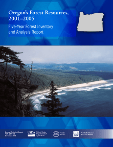 Oregon’s Forest Resources, 2001–2005 Five-Year Forest Inventory and Analysis Report