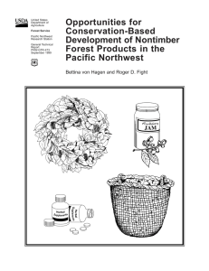 Opportunities for Conservation-Based Development of Nontimber Forest Products in the