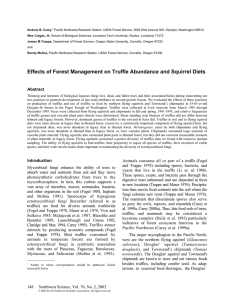 Effects of Forest Management on Truffle Abundance and Squirrel Diets  Abstract