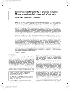 Density and rectangularity of planting influence