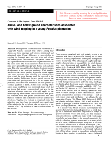 Populus Above- and  below-ground  characteristics  associated plantation