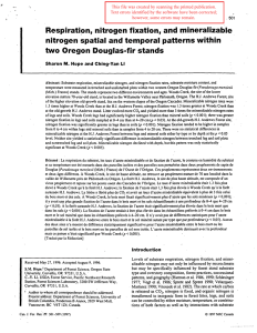 Respiration , nitrogen  fixation,  and  mineralizable