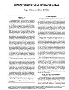 CHARACTERIZING FUELS IN TREATED AREAS INTRODUCTION ABSTRACT