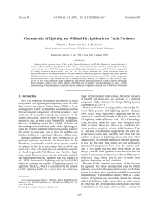 Characteristics of Lightning and Wildland Fire Ignition in the Pacific... M L. R S