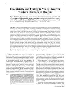 Eccentricity and Fluting in Young–Growth Western Hemlock in Oregon