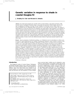 Genetic variation in response to shade in coastal Douglas-fir