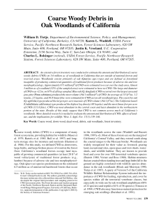 Coarse Woody Debris in Oak Woodlands of California