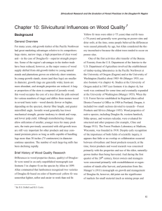 Chapter 10: Silvicultural Influences on Wood Quality 1 Background