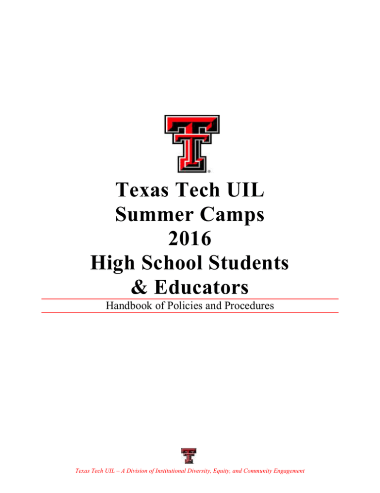 Texas Tech UIL Summer Camps 2016 High School Students