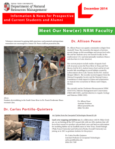 Meet Our New(er) NRM Faculty  Information &amp; News for Prospective