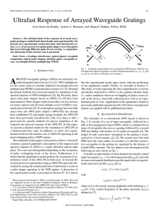Ultrafast Response of Arrayed Waveguide Gratings , Fellow, IEEE