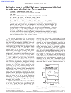 Self-heating study of an AlGaN / GaN-based heterostructure field-effect