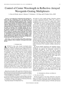 Control of Center Wavelength in Reflective-Arrayed Waveguide-Grating Multiplexers , Fellow, IEEE