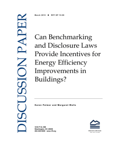 DISCUSSION PAPER Can Benchmarking and Disclosure Laws