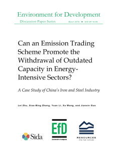 Environment for Development Can an Emission Trading Scheme Promote the Withdrawal of Outdated