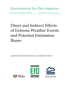 Environment for Development Direct and Indirect Effects of Extreme Weather Events
