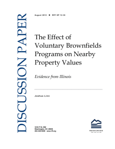 DISCUSSION PAPER The Effect of Voluntary Brownfields