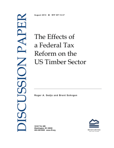 DISCUSSION PAPER The Effects of a Federal Tax