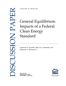 General Equilibrium Impacts of a Federal Clean Energy